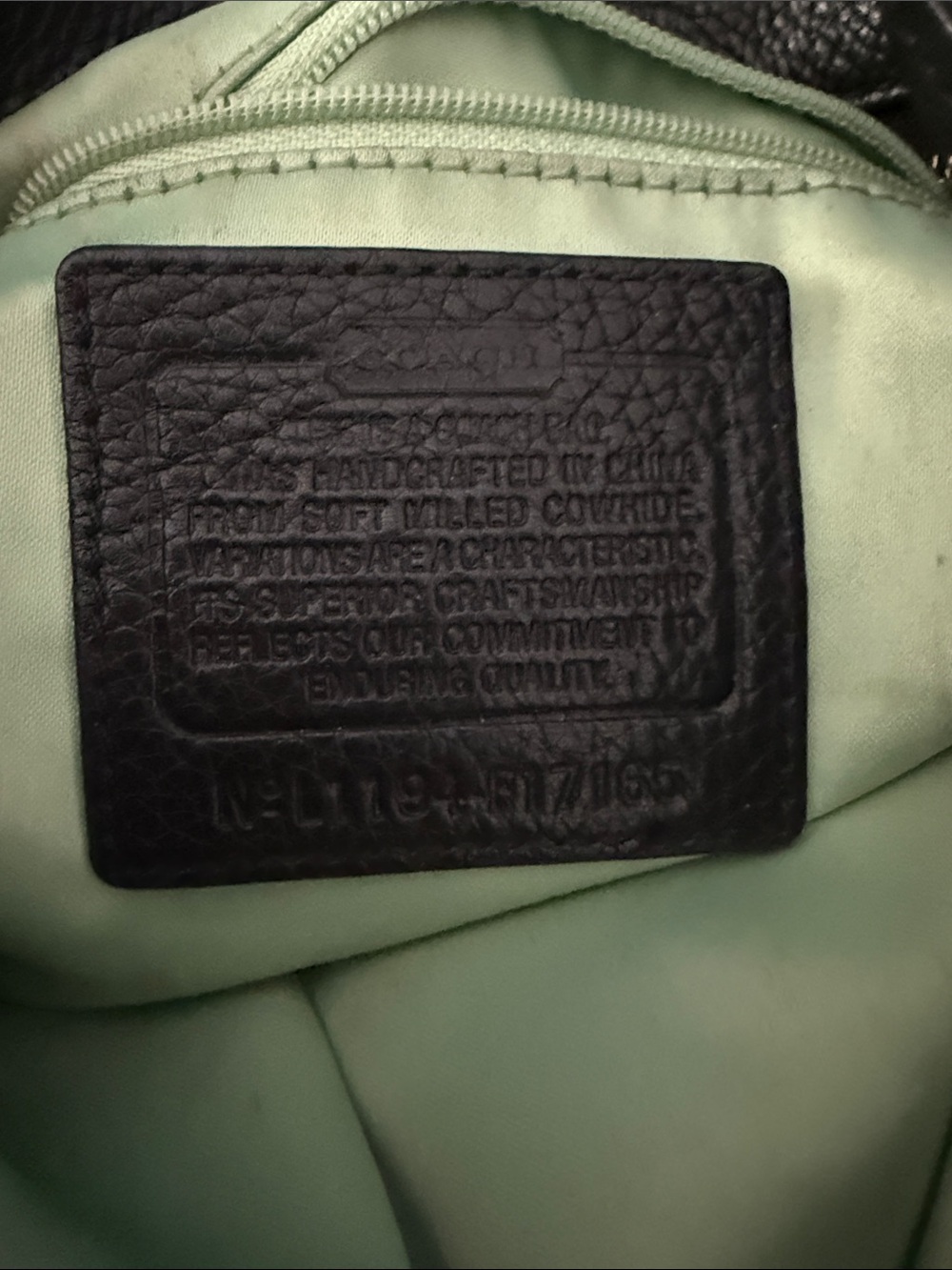 Coach Black Leather Shoulder Bag with Chain Accents - Picture 3 of 6